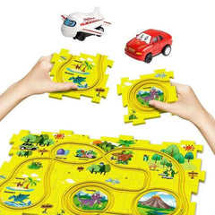 Puzzle Car Tracks &amp; Electric Drive Set