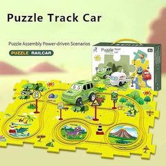 Puzzle Car Tracks &amp; Electric Drive Set