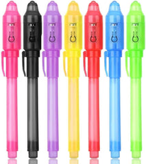 Secret Message Pen Invisible Colorless Ink or Spy Magic Pen with Uv Light  (Set of 6)