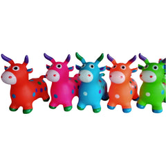 Kids Music Animal Jumbo Inflatable Air PVC Hopper Jumping Toy - Reindeer, Cow, Horse (Random color)