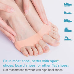 Silicone Gel Half Toe Heel Sleeve | Forefoot Insole Shoes Pain Relief Pads for Men and Women