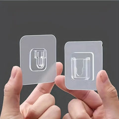 Transparent Double Sided Adhesive Hooks for Bathroom Kitchen Office Hanging