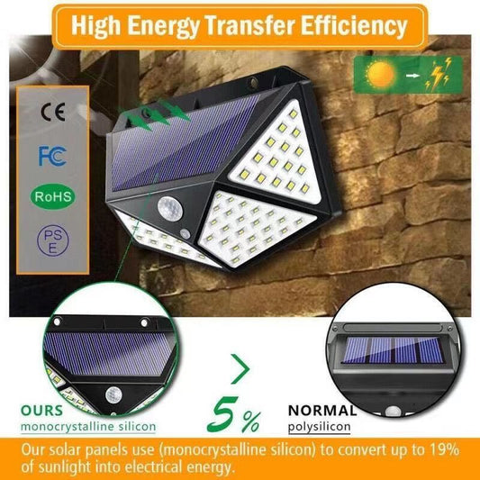 LED Solar Lights Outdoor Lighting Wireless Motion Sensor Lights IP65 Waterproof 270?øWide Angle Security Wall Lights with 3 Modes for Yard Stairs Garage Fence Porch