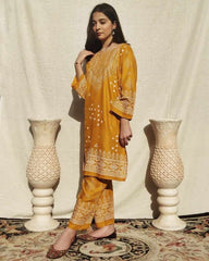 Summer Collection Linen Printed 2pc Dress Ready To Wear For Women