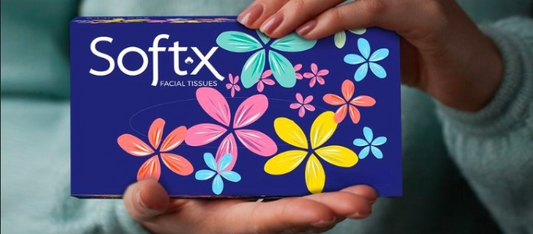 SOFTEX Facial Tissue Box - 50 Pulls Per Box