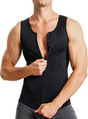 Hot Shapers Slimming Shirt Zipper Body Shaper Instead Slim Shirt For Men Black