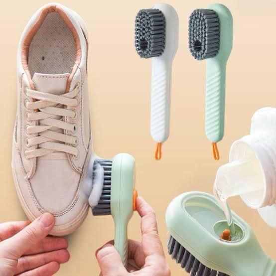 Multi-purpose Shoe Brush Soft Bristle Automatic Liquid Long Handle Cleaning Brush Clothes Board Brush Household Cleaning Tools