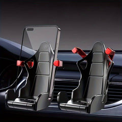 Racing Seat Design Car Mobile Phone | Fast and Furious Mobile Holder with 360?ø Rotateable AC Grill Grip Which can help Holder to move up and down so that AC winds will be free (Random colors)