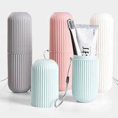 Portable Toothbrush Holder Toothpaste Storage Cup Household Travel Nordic Simple Bathroom Toothbrush Protect Wash?ÿTooth?ÿSet?ÿBox (random color)