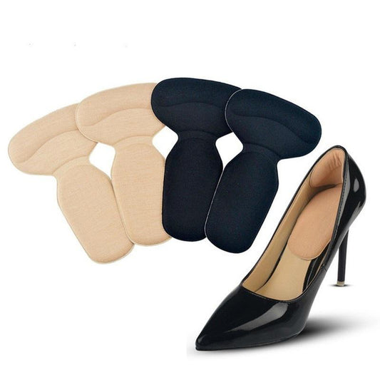 T shape high heel grip for foot support | Heel Cushion Pads T Shape Heel Sticker Tape Arch Support Insoles High Heeled Shoes Patches Foot Care Protector