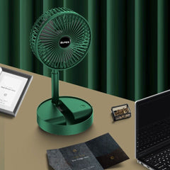 Rechargeable - Portable Telescopic Folding Fan | USB Foldable | Table Desk Fan | Telescopic Design Floor | 3 Speeds Adjustable height Fan (Random color)